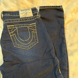 True Religion Orange and Yellow Jeggings